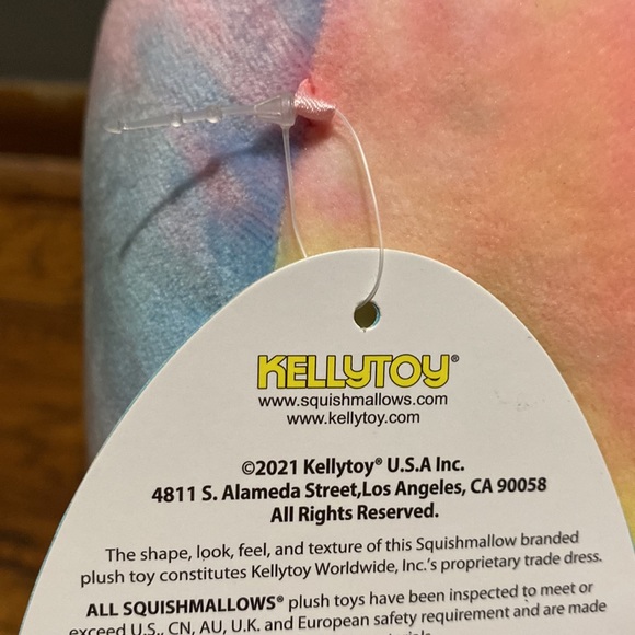 BRAND NEW SQUISHMALLOW 11” TIE DYE JELLYFISH! YEAR 2021. NWT. - Picture 7 of 9